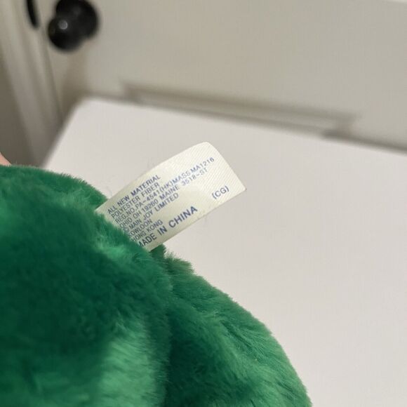 Vintage Main Joy Leaping Heart Love Collar Green Frog Plush Stuffed Animal 6" - Picture 10 of 10
